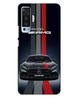Чехол для Vivo X50 с картинкой «Mercedes — белый карбон»