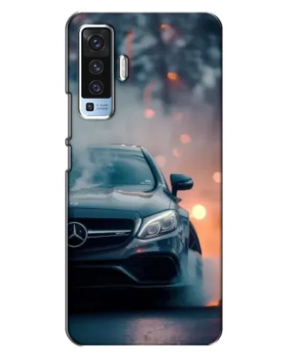 Чехол для Vivo X50 с картинкой «Mercedes — ночной город»