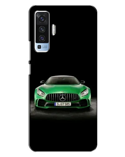 Чехол для Vivo X50 с картинкой «Mercedes — неоновый лого»