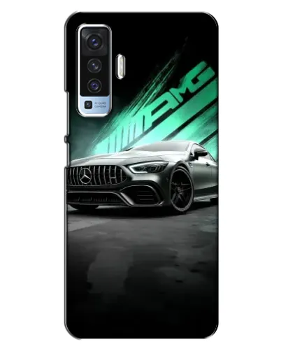 Чехол для Vivo X50 с картинкой «Темный Mercedes AMG»