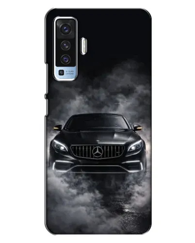 Чехол для Vivo X50 с картинкой «Mercedes в дыму»