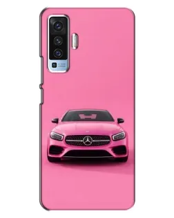 Чехол для Vivo X50 с картинкой «Розовый Mercedes AMG»