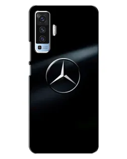 Чехол для Vivo X50 с картинкой «Mercedes на металле»