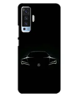Чехол для Vivo X50 с картинкой «Mercedes — силуэт авто»