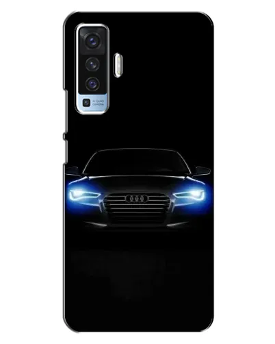 Чехол для Vivo X50 с картинкой «Audi в неоне»