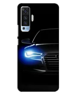 Чехол для Vivo X50 с картинкой «Неоновый взгляд Audi»