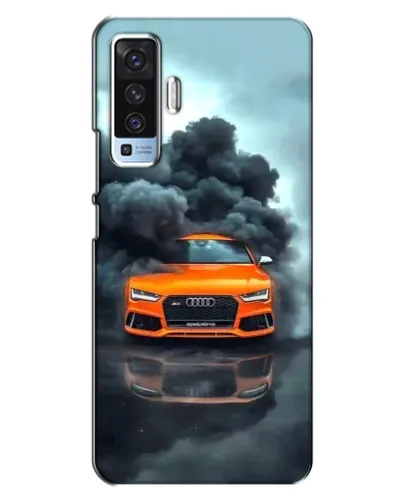 Чехол для Vivo X50 с картинкой «Audi в облаках дыма»