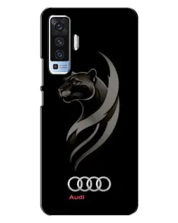 Чехол для Vivo X50 с картинкой «Графика — пантера и Audi»