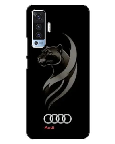 Чехол для Vivo X50 с картинкой «Графика — пантера и Audi»