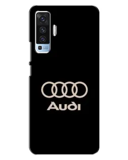 Чехол для Vivo X50 с картинкой «Audi — золотой логотип»