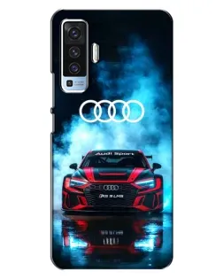 Чехол для Vivo X50 с картинкой «Audi Sport — неон»