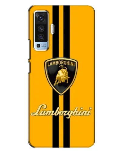 Чехол для Vivo X50 с картинкой «Lamborghini Stripe желтый»