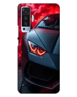Чехол для Vivo X50 с картинкой «Lamborghini красное сияние»