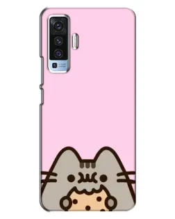 Чохол для Vivo X50 з картинкою «Pusheen та печиво»