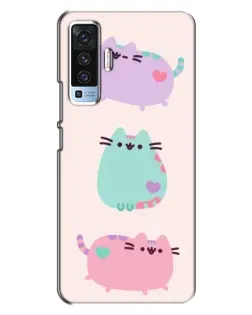 Чехол для Vivo X50 с картинкой «Pusheen трио» Чехол для Vivo X50 с картинкой «Pusheen трио»