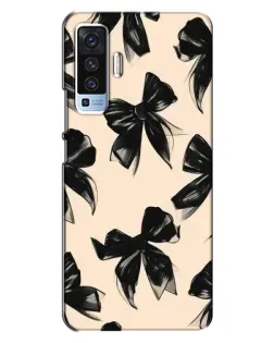 Чехол для Vivo X50 с картинкой «Паттерн черные банты» Чехол для Vivo X50 с картинкой «Паттерн черные банты»