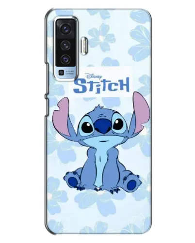 Чехол для Vivo X50 с картинкой «Stitch среди цветов»