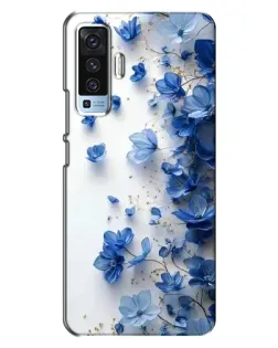 Чохол для Vivo X50 з картинкою «Блакитний квітковий каскад»