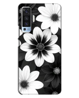 Чохол для Vivo X50 з картинкою «Монохромні айстри»