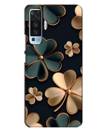 Чехол для Vivo X50 с картинкой «Клевер в золоте»