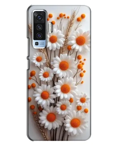 Чехол для Vivo X50 с картинкой «Белые сухоцветы»
