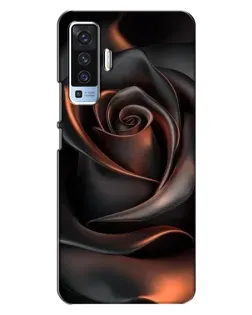 Чохол для Vivo X50 з картинкою «Шовкова чорна троянда»
