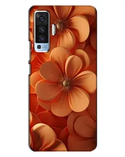 Чохол для Vivo X50 з картинкою «Помаранчева макро квітка»