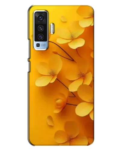 Чехол для Vivo X50 с картинкой «Золотые лепестки»