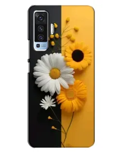 Чохол для Vivo X50 з картинкою «Соняшник та ромашка»