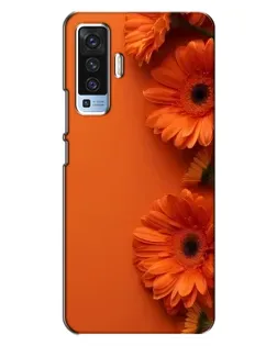Чохол для Vivo X50 з картинкою «Помаранчеві гербери»