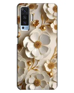 Чохол для Vivo X50 з картинкою «Білі паперові квіти»