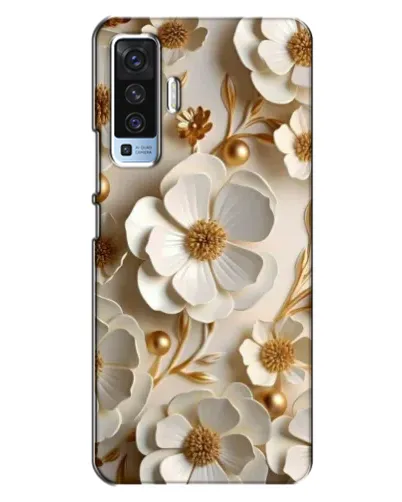 Чехол для Vivo X50 с картинкой «Белие бумажние  цвети»