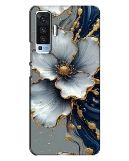 Чохол для Vivo X50 з картинкою «Біла квітка та золотий флюїд»