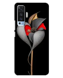 Чохол для Vivo X50 з картинкою «Срібна фантазійна квітка»