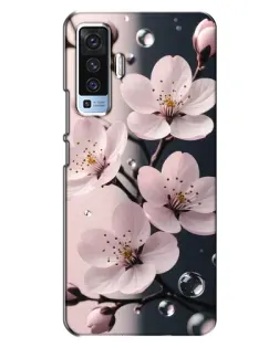 Чохол для Vivo X50 з картинкою «Ніжня сакура та краплі»