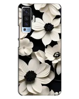 Чохол для Vivo X50 з картинкою «Об'ємні білі квіти»