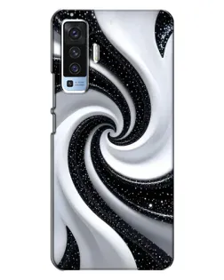 Чехол для Vivo X50 с картинкой «Черно-белая спираль» Чехол для Vivo X50 с картинкой «Черно-белая спираль»