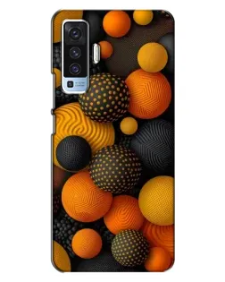 Чехол для Vivo X50 с картинкой «Объемные оранжевые сферы» Чехол для Vivo X50 с картинкой «Объемные оранжевые сферы»