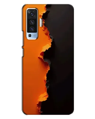 Чехол для Vivo X50 с картинкой «Оранжевый разлом» Чехол для Vivo X50 с картинкой «Оранжевый разлом»