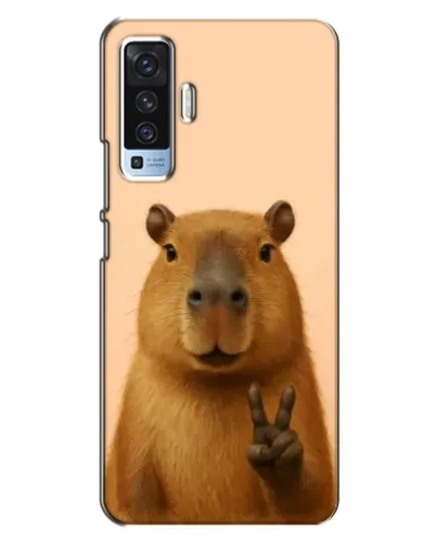 Чехол для Vivo X50 с картинкой «Капибара виктория»
