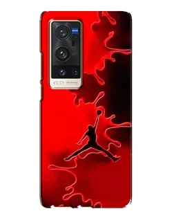 Чехол для Vivo X60 Pro Plus с картинкой «Jordan Red Smoke»