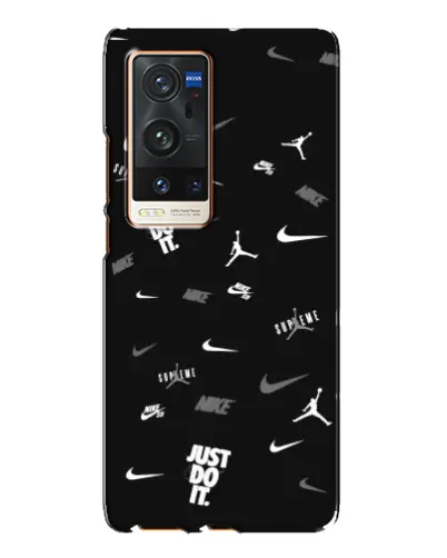 Чехол для Vivo X60 Pro Plus с картинкой «Nike Black Pattern»