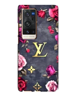 Чехол для Vivo X60 Pro Plus с картинкой «Цветочный Louis Vuitton»