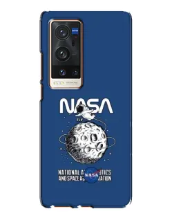 Чехол для Vivo X60 Pro Plus с картинкой «NASA — лунная миссия»