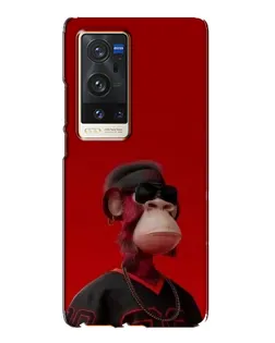 Чехол для Vivo X60 Pro Plus с картинкой «Bored Ape в красном»