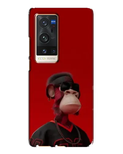 Чехол для Vivo X60 Pro Plus с картинкой «Bored Ape в красном» Чехол для Vivo X60 Pro Plus с картинкой «Bored Ape в красном»