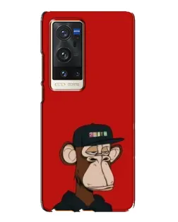 Чехол для Vivo X60 Pro Plus с картинкой «Bored Ape — красный фон»