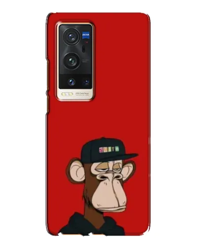 Чехол для Vivo X60 Pro Plus с картинкой «Bored Ape — красный фон» Чехол для Vivo X60 Pro Plus с картинкой «Bored Ape — красный фон»