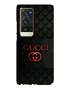 Чехол для Vivo X60 Pro Plus с картинкой «Gucci — стеганый черный»