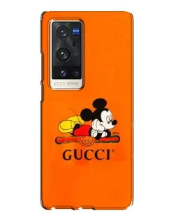 Чехол для Vivo X60 Pro Plus с картинкой «Микки Маус Gucci — оранж»